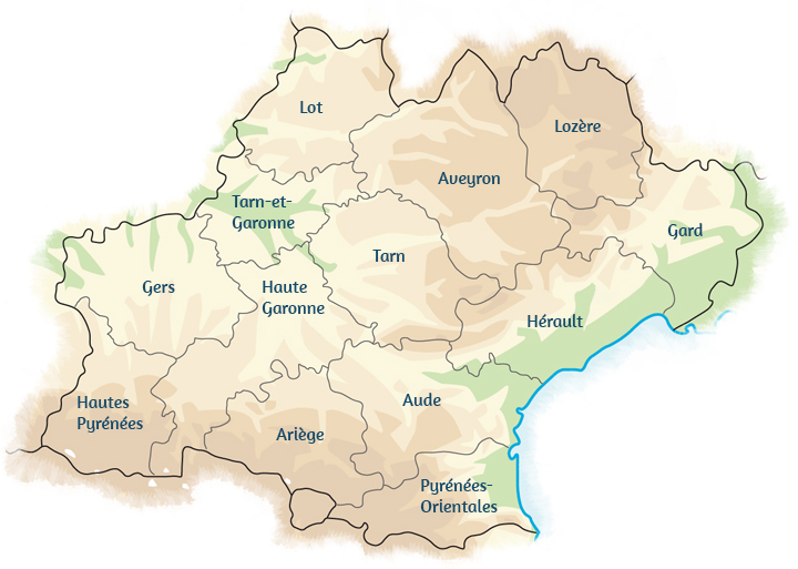 Carte Occitanie